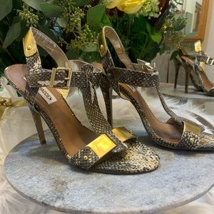 Steve Madden Reya faux snakeskin stiletto sandal